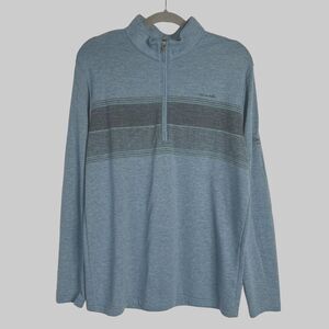 Travis Mathew Mens Medium Blue 1/4 Zip Pullover Top Golf Oak Quarry Golf Club